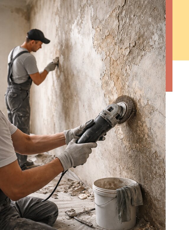 Снятие и удаление краски со стен в Домодедово от 2210 руб. — ОТДЕЛОЧНИК-Дмд