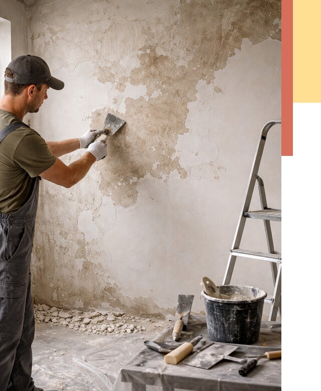 Снятие старой шпаклевки в Домодедово от 1947 руб. — быстро и недорого | ОТДЕЛОЧНИК-Дмд