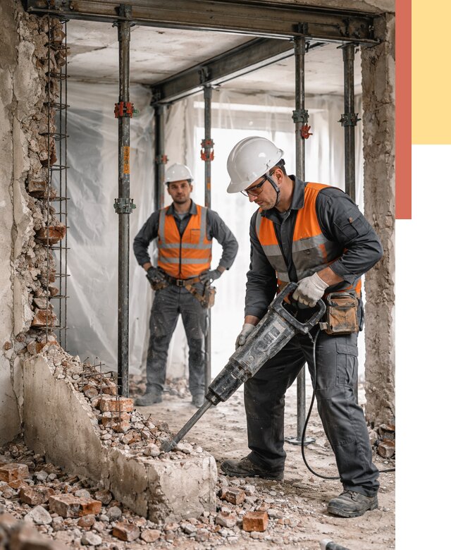 Снос несущих стен в Домодедово от 10789 руб. — демонтаж несущей стены под ключ | ОТДЕЛОЧНИК-Дмд