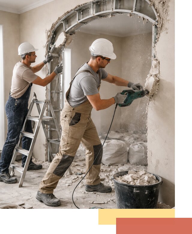 Демонтаж гипсокартонной арки в Домодедово быстро и аккуратно