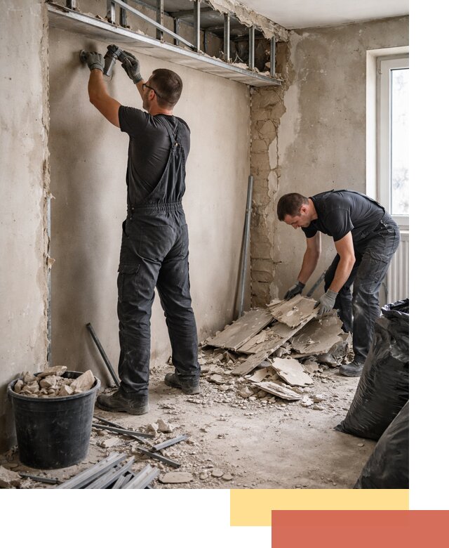 Демонтаж короба из гипсокартона в Домодедово быстро и аккуратно