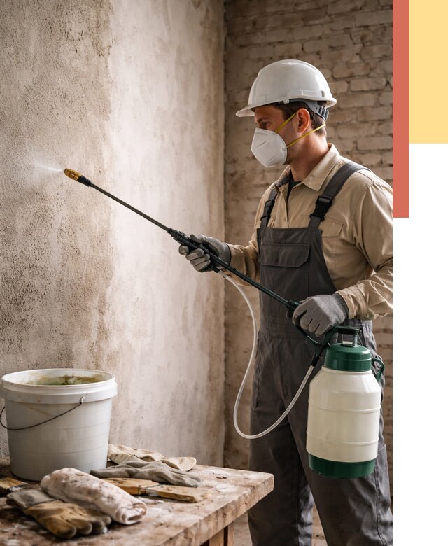 Антисептическая обработка стен в Домодедово от 1263 руб. — быстро и недорого | ОТДЕЛОЧНИК-Дмд