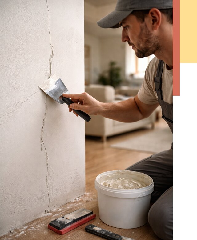 Заделка трещин и сколов в Домодедово от 2579 руб. — быстро и недорого | ОТДЕЛОЧНИК-Дмд