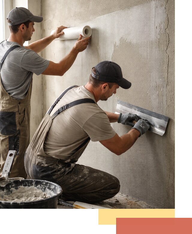 Армирование стен стеклосеткой в Домодедово для прочной отделки