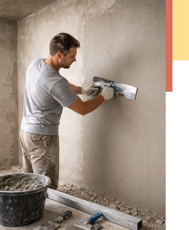 Штукатурка стен без маяков в Домодедово от 7579 руб/м2 — услуги и цена | ОТДЕЛОЧНИК-Дмд