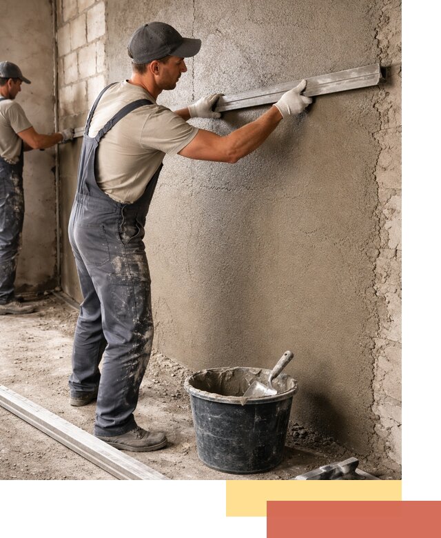 Штукатурка стен цементно-песчаная в Домодедово профессионально