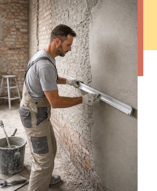 Штукатурка кирпичных стен в Домодедово от 4737 руб/м2 — быстро и недорого | ОТДЕЛОЧНИК-Дмд