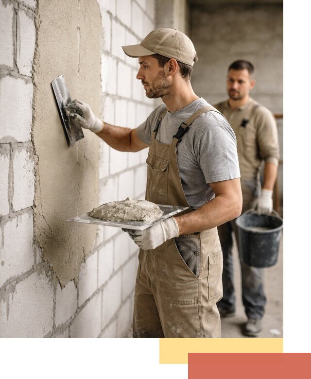 Штукатурка стен из газобетона в Домодедово под ключ