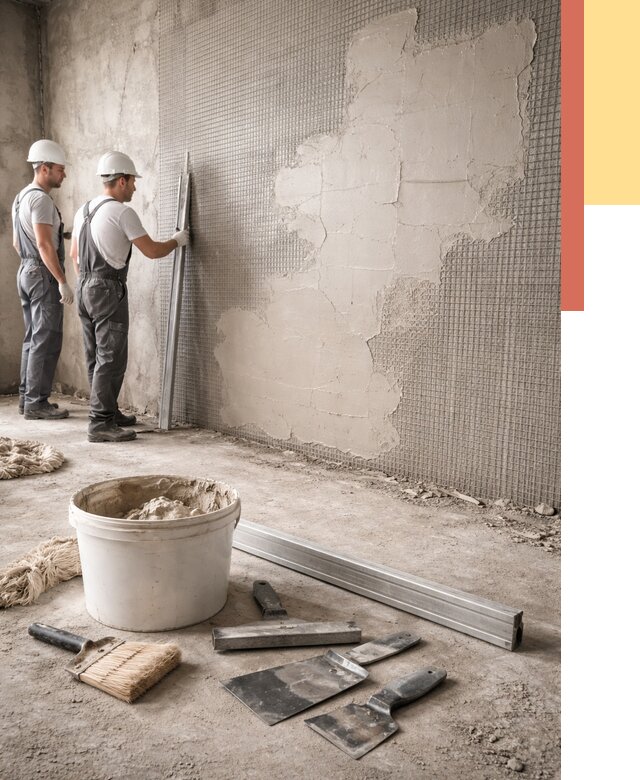 Штукатурка стен по сетке в Домодедово от 5789 руб./м2 — быстро и недорого | ОТДЕЛОЧНИК-Дмд