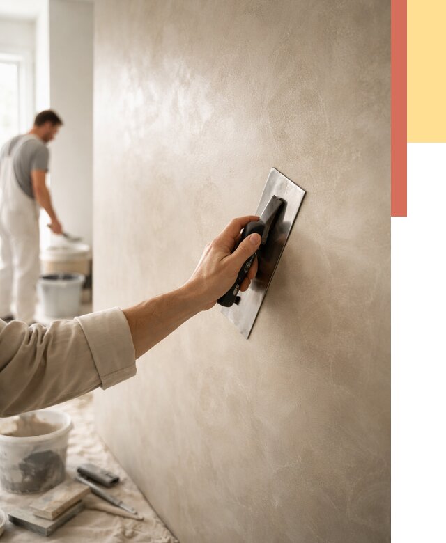 Венецианская штукатурка в Домодедово от 3684 руб/м² — нанесение стен под ключ | ОТДЕЛОЧНИК-Дмд