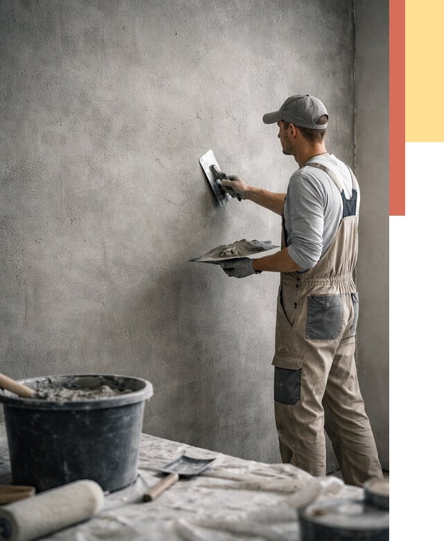 Декоративная штукатурка под бетон в Домодедово от 2632 руб./м² — нанесение под ключ | ОТДЕЛОЧНИК-Дмд