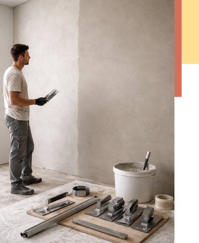 Нанесение микроцемента на стены в Домодедово от 3368 руб./м2 под ключ | ОТДЕЛОЧНИК-Дмд