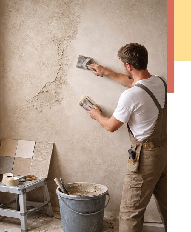 Ремонт декоративной штукатурки в Домодедово от 4737 руб. под ключ | ОТДЕЛОЧНИК-Дмд