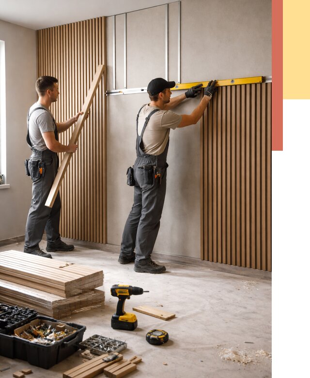 Монтаж реечных панелей на стены в Домодедово от 1263 руб. — быстро и недорого | ОТДЕЛОЧНИК-Дмд