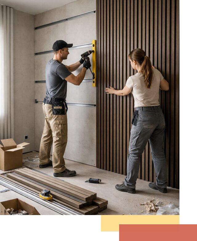 Монтаж реечных панелей на стены в Домодедово