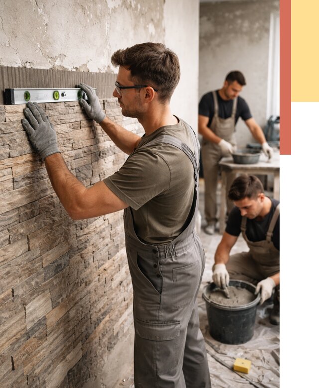 Монтаж искусственного камня в Домодедово от 4737 руб. под ключ | ОТДЕЛОЧНИК-Дмд