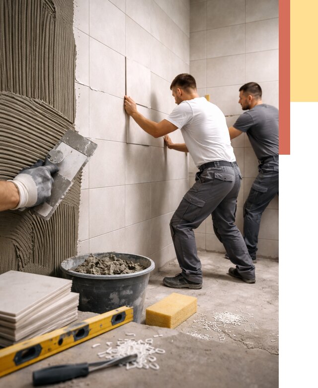 Укладка плитки на стены в Домодедово от 895 руб. — качественно и недорого | ОТДЕЛОЧНИК-Дмд