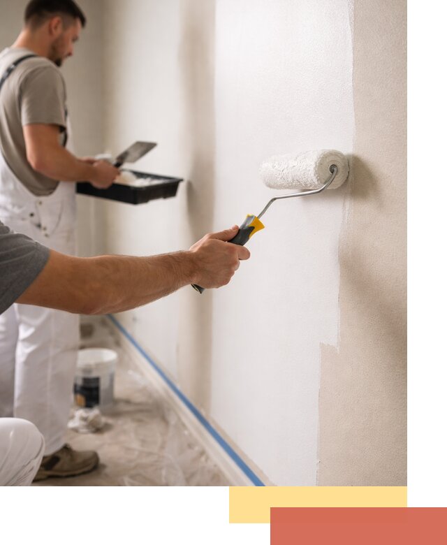 Покраска стен акриловой краской профессионально в Домодедово