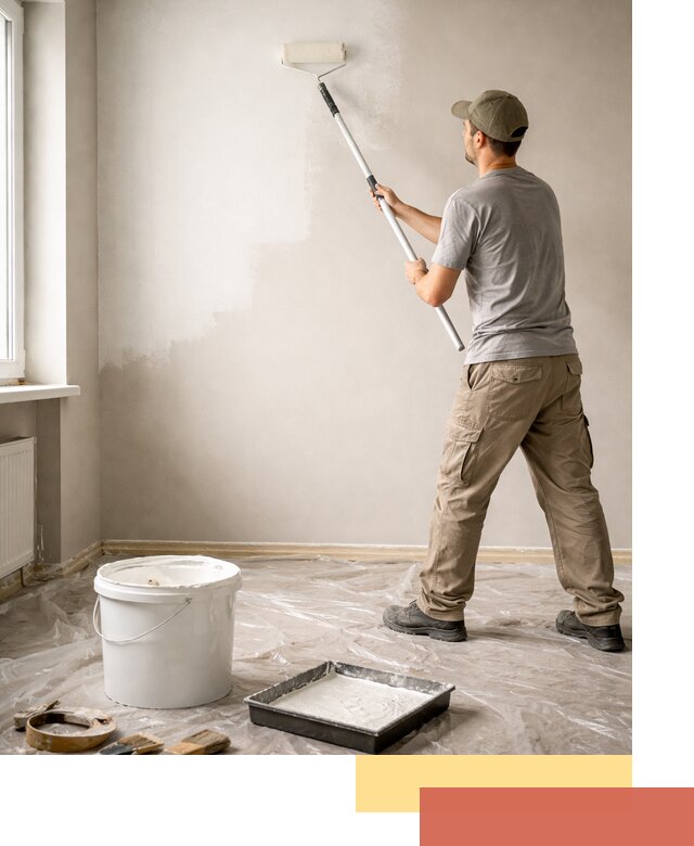 Покраска стен латексной краской в Домодедово качественно и быстро