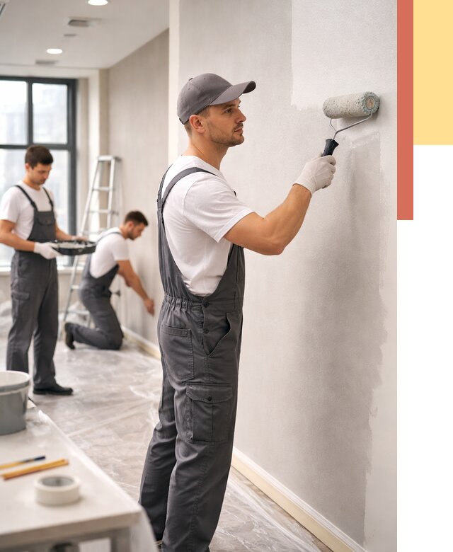 Покраска стен в офисе в Домодедово от 8947 руб. — быстро и недорого | ОТДЕЛОЧНИК-Дмд