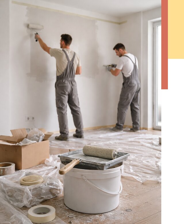 Покраска стен в квартире в Домодедово от 2632 руб/м2 — быстро и недорого | ОТДЕЛОЧНИК-Дмд