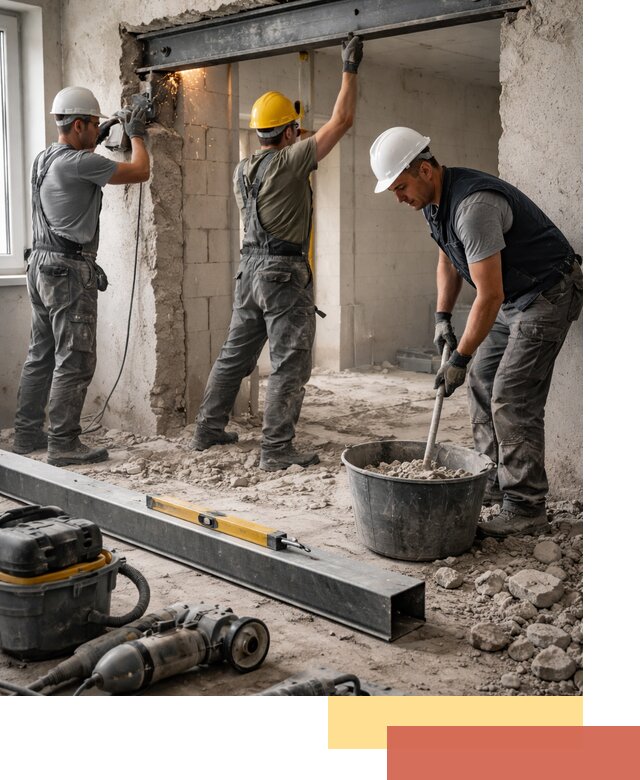 Создание проемов в стенах и несущих конструкциях в Домодедово