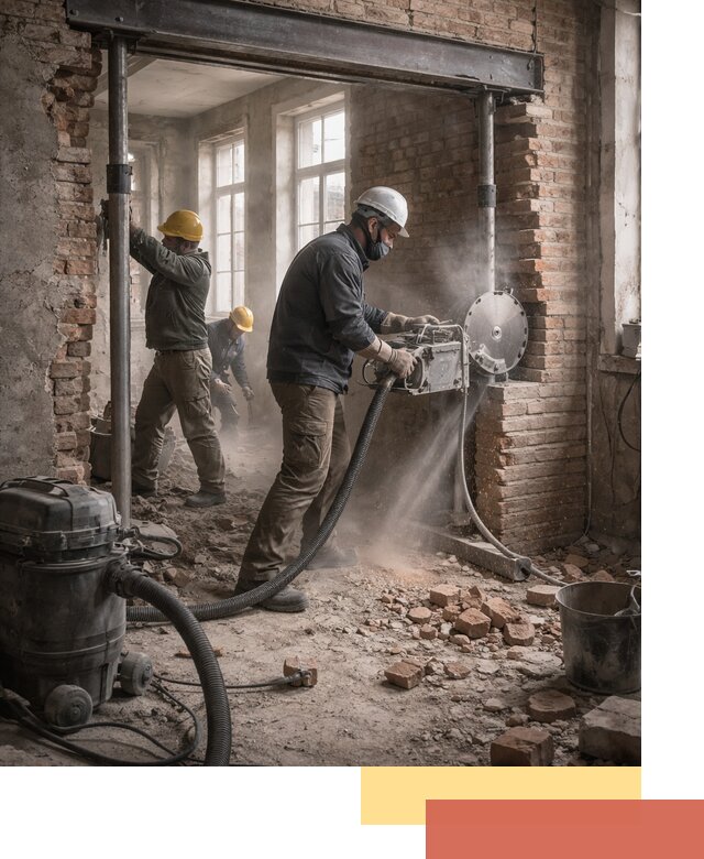 Прорезка проема в стене под дверной или оконный проем в Домодедово