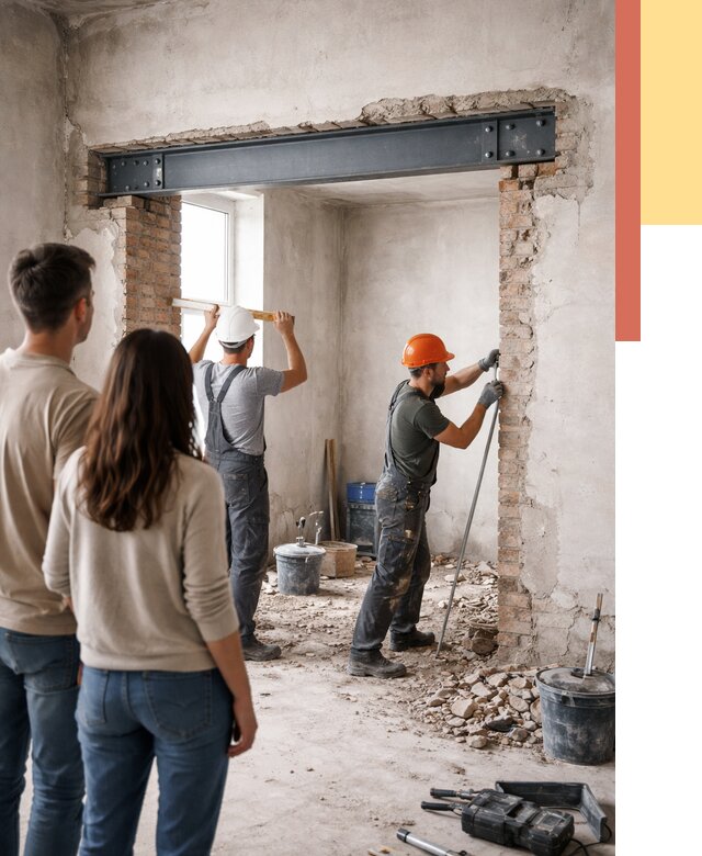 Усиление проема в стене в Домодедово от 10000 руб. — усиление дверного проема металлоконструкцией | ОТДЕЛОЧНИК-Дмд