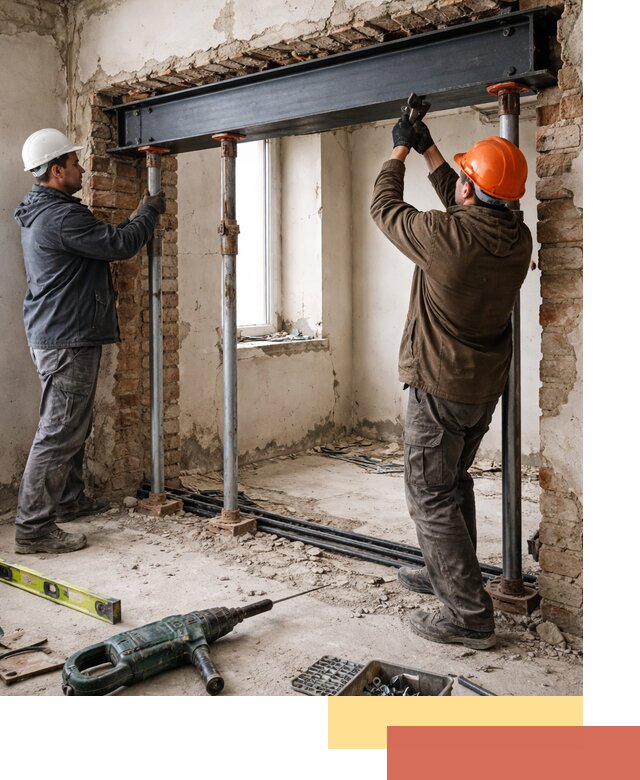 Усиление проема в стене в Домодедово для расширения и безопасности