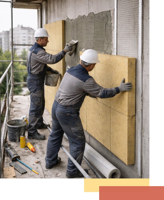 Утепление стен зданий и домов в Домодедово качественно и надежно
