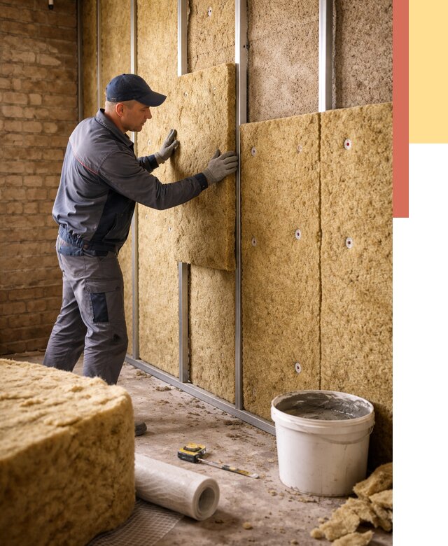 Утепление стен минватой в Домодедово от 1421 руб./м2 — недорого и быстро | ОТДЕЛОЧНИК-Дмд