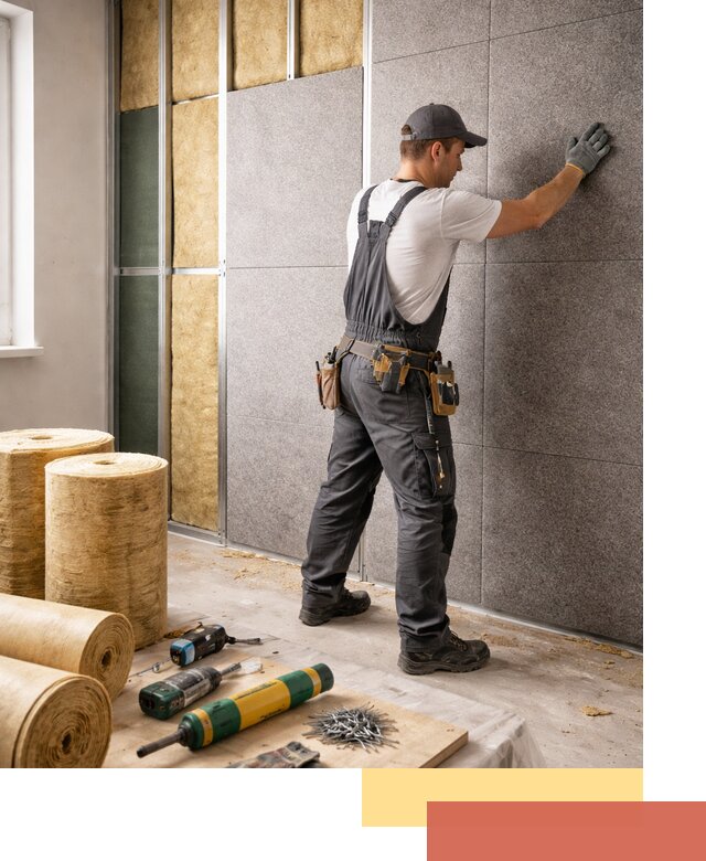 Профессиональная шумоизоляция стен в Домодедово для квартиры и офиса