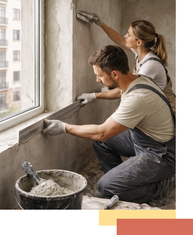 Штукатурка откосов дверей и окон профессионально в Домодедово