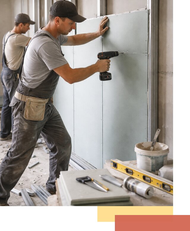 Кладка влагостойких перегородок ПГП в Домодедово