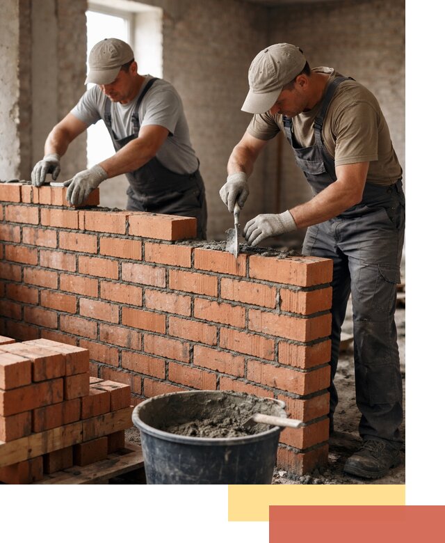 Кладка кирпичных перегородок под ключ в Домодедово