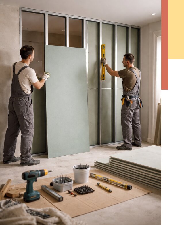 Перегородка из влагостойкого гипсокартона в Домодедово от 5052 руб. — монтаж под ключ | ОТДЕЛОЧНИК-Дмд