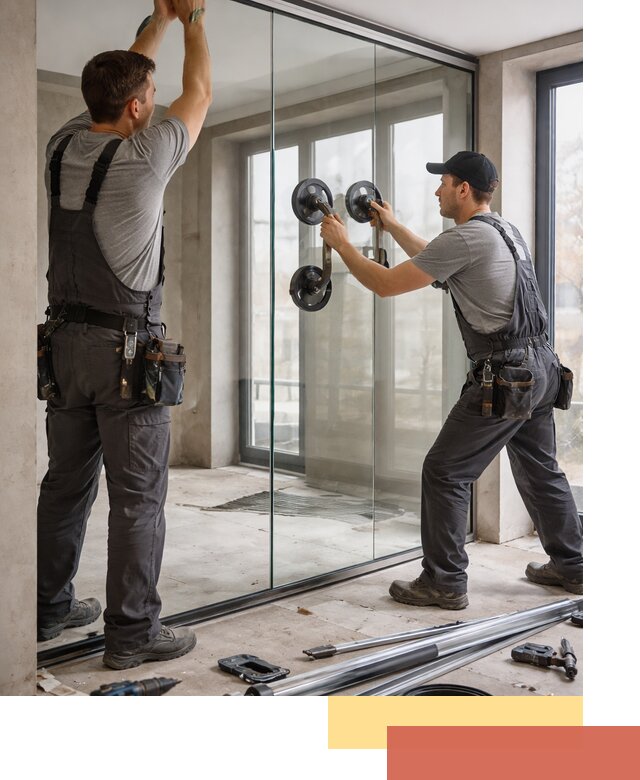 Цельностеклянные перегородки под ключ в Домодедово