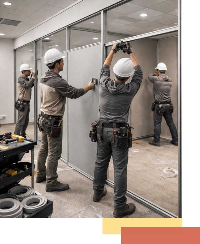 Мобильные офисные перегородки под ключ в Домодедово