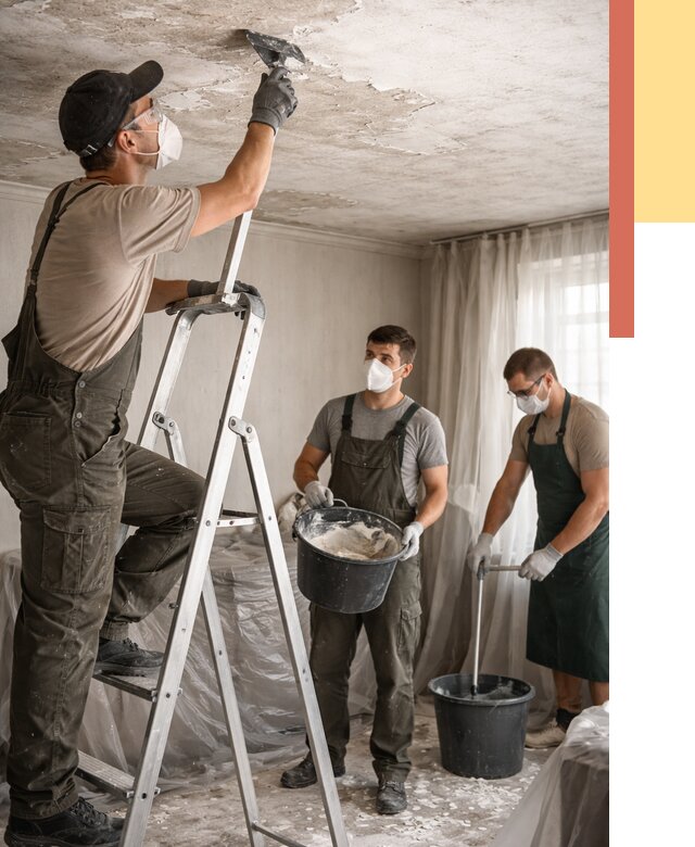 Удаление побелки с потолка в Домодедово от 2632 руб. быстро и недорого | ОТДЕЛОЧНИК-Дмд