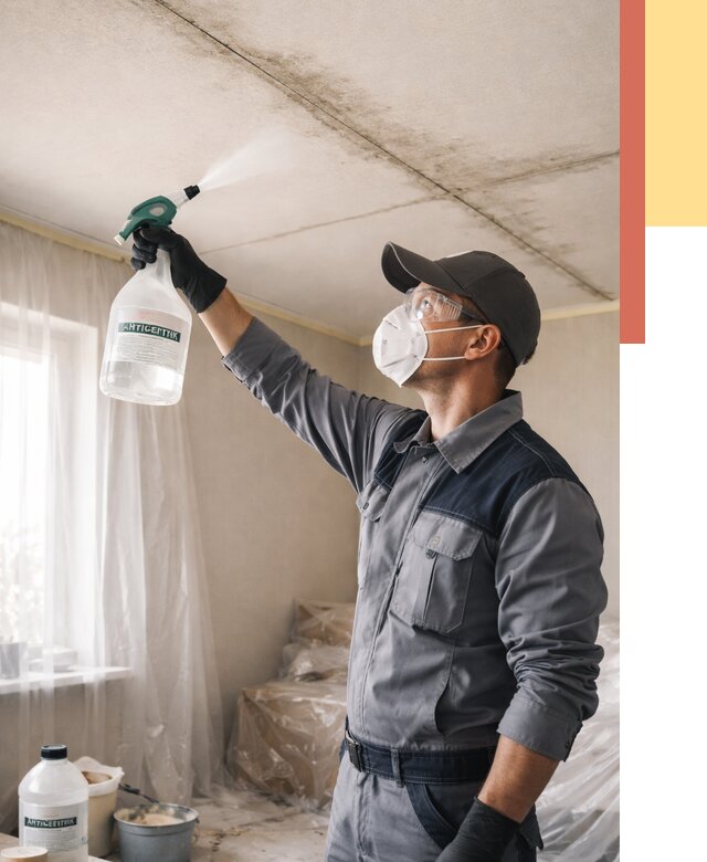 Антисептическая обработка потолка в Домодедово от 2632 руб. | ОТДЕЛОЧНИК-Дмд