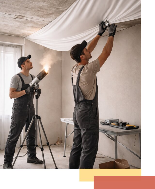 Установка натяжного потолка под ключ в Домодедово