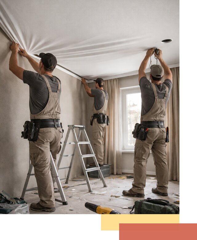 Монтаж матового натяжного потолка в Домодедово качественно и быстро