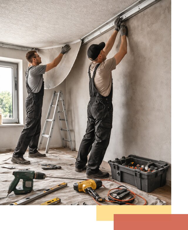 Монтаж фактурного натяжного потолка в Домодедово качественно и быстро