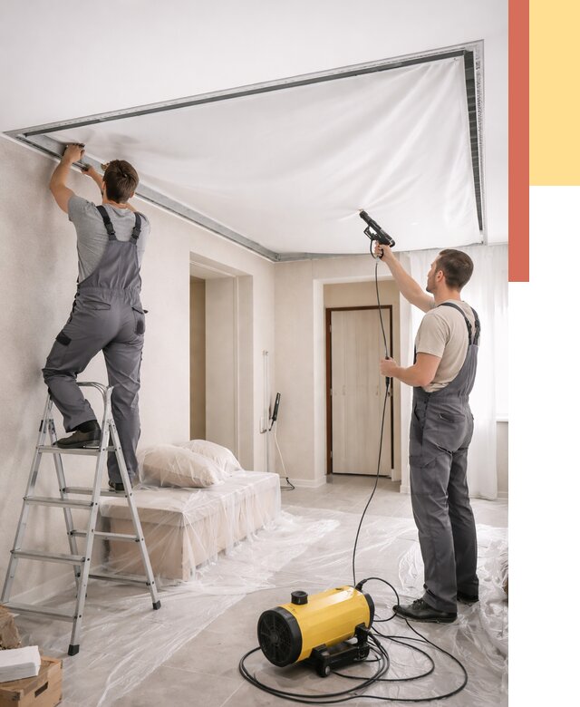 Монтаж натяжного потолка в прихожей в Домодедово от 2789 руб. под ключ | ОТДЕЛОЧНИК-Дмд