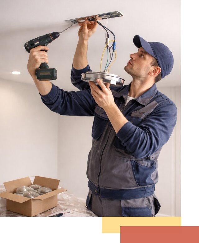 Установка люстры в натяжной потолок в Домодедово