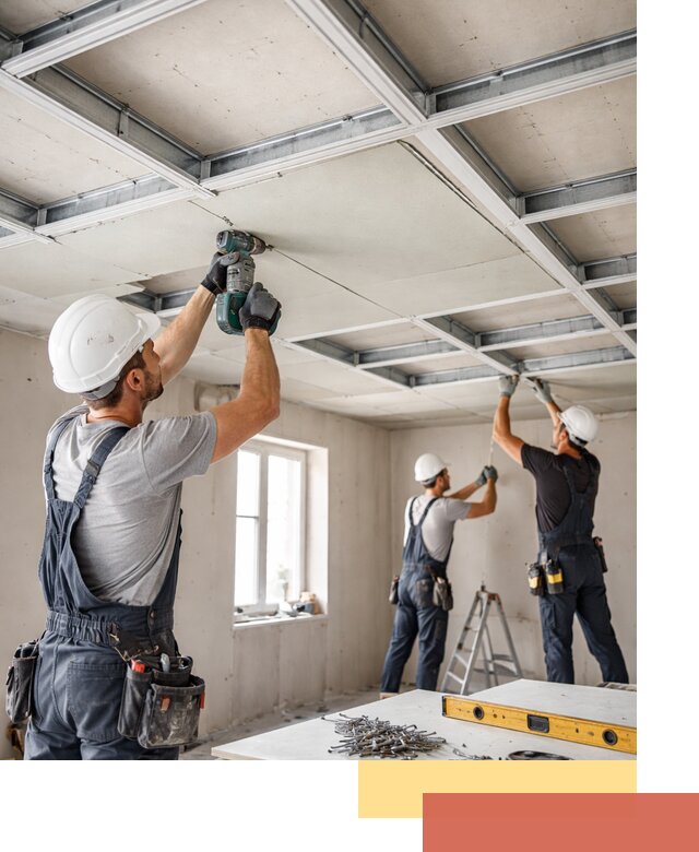 Кессонный потолок из гипсокартона под ключ в Домодедово