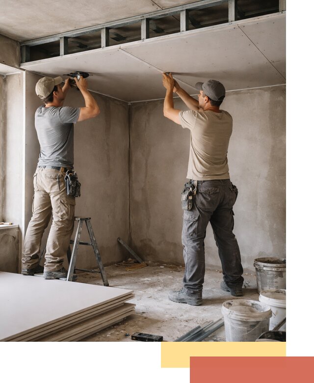 Короб из гипсокартона на потолке под ключ в Домодедово