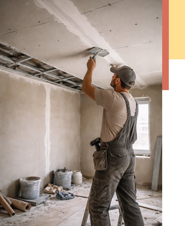 Ремонт потолка из гипсокартона в Домодедово от 684 руб./м² — быстро и недорого | ОТДЕЛОЧНИК-Дмд