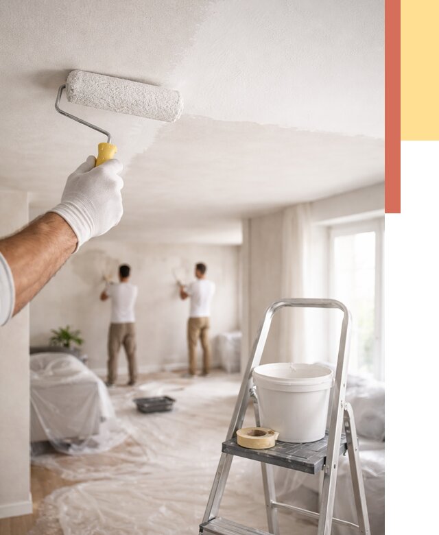 Покраска потолка акриловой краской в Домодедово от 2632 руб. | ОТДЕЛОЧНИК-Дмд