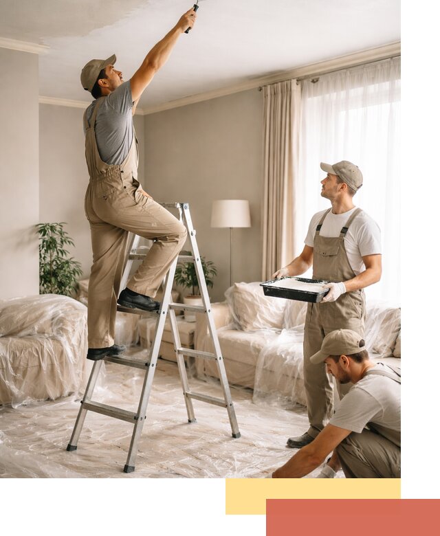 Покраска потолков акриловой краской в Домодедово качественно и быстро